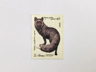 Лот: 23315850. Фото: 1. Ценные породы пушных зверей. Серебристо-черная... Марки