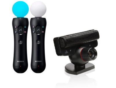 Лот: 10181415. Фото: 1. PS Move 2 шт. + камера PS Eye. Аксессуары для игровых приставок, консолей, геймпады