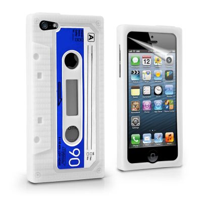 Лот: 4156585. Фото: 1. iPhone 5 cassette (кассета) белый. Чехлы, бамперы