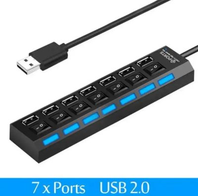 Лот: 25008712. Фото: 1. Новый USB Hub на 7 портов 2.0... Платы расширения, контроллеры, доп. порты