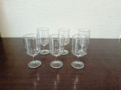 Лот: 25525195. Фото: 1. Набор рюмок на ножке. 6шт. Хрусталь. Рюмки, стопки