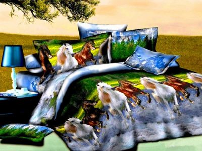 Лот: 4172351. Фото: 1. Постельное бельё из сатина 3D... Постельное бельё