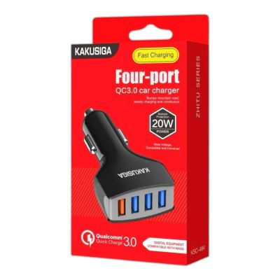 Лот: 25795047. Фото: 1. АЗУ KAKUSIGA 4*USB-A 2.4A KSC-484... Зарядные устройства, блоки питания, адаптеры сетевые для смартфонов