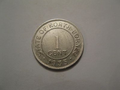 Лот: 7865059. Фото: 1. 1 цент 1935 год Северное Борнео. Великобритания и острова
