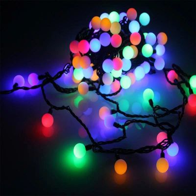 Лот: 12664561. Фото: 1. Гирлянда LED - шарики RGB d13мм... Другое освещение
