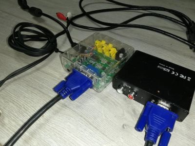 Лот: 17052941. Фото: 1. VGA Box + VGA to HDMI конвертер... Шнуры, кабели, разъёмы