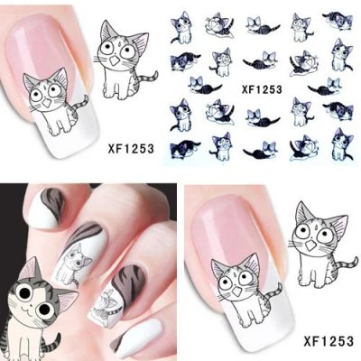 Лот: 7067753. Фото: 1. наклейки для ногтей котики. Украшения, дизайн ногтей