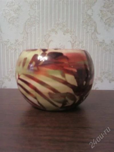 Лот: 1347495. Фото: 1. Горшок шар пестрый 1 (Польша... Кашпо, горшки, вазоны для цветов