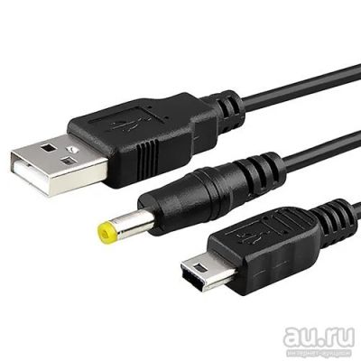 Лот: 9113392. Фото: 1. Кабель USB 2 в 1 для PSP 1000... Дата-кабели, переходники