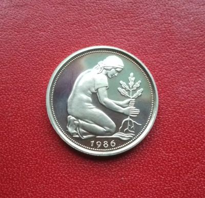 Лот: 16685741. Фото: 1. 50 пфеннигов 1986 года. ФРГ (F... Европа