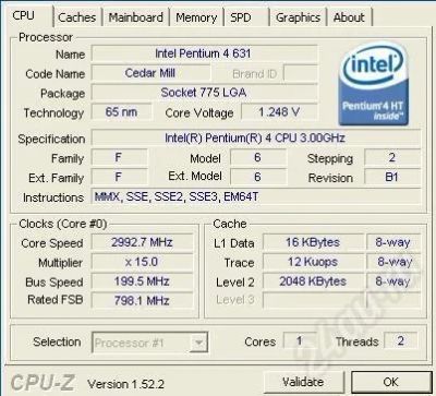 Лот: 384233. Фото: 1. Процессор Intel Pentium 4 631... Процессоры