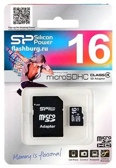 Лот: 1739512. Фото: 1. Карта памяти microsd 16 Gb класс... Карты памяти