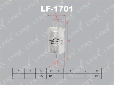 Лот: 13357120. Фото: 1. Lynx LF-1701 Топливный фильтр. Расходные материалы