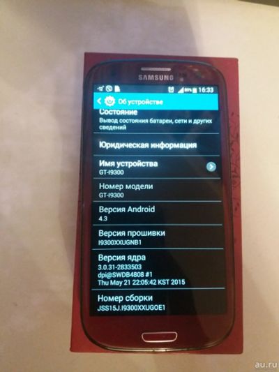 Лот: 15224705. Фото: 1. Samsung s3 красного цвета. Смартфоны