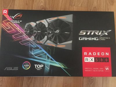 Лот: 9880204. Фото: 1. ROG Strix RX 580 O8G Gaming. Видеокарты