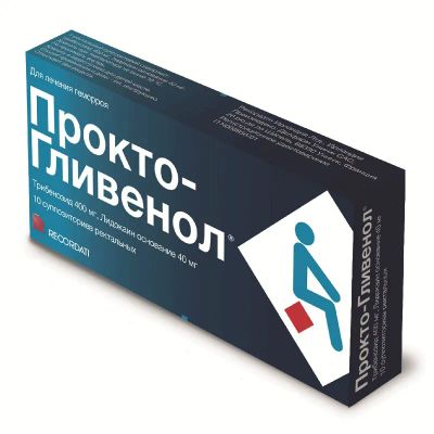 Лот: 23733512. Фото: 1. Прокто-Гливенол 400 мг+40 мг суппозитории... Лекарства