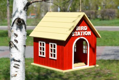 Лот: 7517758. Фото: 1. Кормушка Скворечник Bird Station. Всё для ландшафта