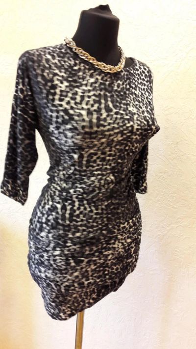 Лот: 7961573. Фото: 1. Платье Турция "серый леопард... Платья