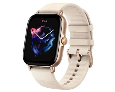 Лот: 20886481. Фото: 1. Часы Amazfit A2035 GTS 3 белые. Смарт-часы, фитнес-браслеты, аксессуары