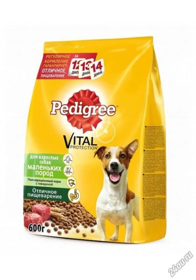 Лот: 6059170. Фото: 1. Сухой корм Pedigree для взрослых... Корма