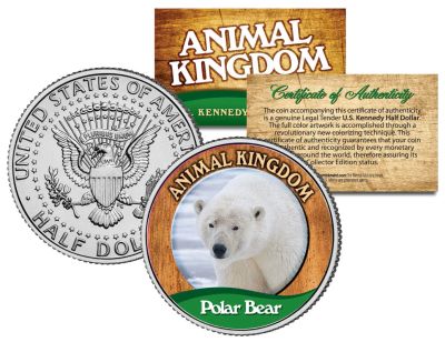 Лот: 9604591. Фото: 1. 50 центов США Белый медведь,Дикие... Америка