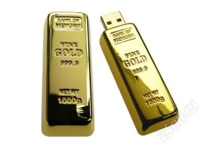 Лот: 3247164. Фото: 1. USB flash ( флешка ) золотой слиток... USB-флеш карты