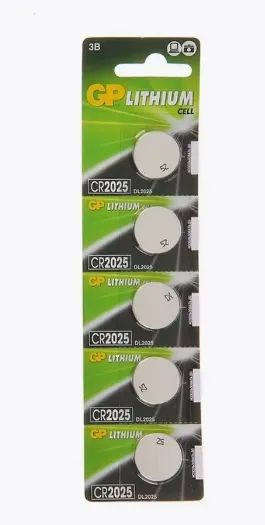 Лот: 21723580. Фото: 1. Батарейка GP CR 2025 5BL. Батарейки, аккумуляторы, элементы питания
