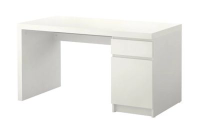Лот: 11193926. Фото: 1. Письменный стол Мальм, белый... Компьютерные и письменные столы