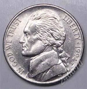 Лот: 1568832. Фото: 1. США. 5 цент 1994г. Америка