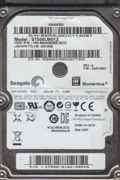 Лот: 6044396. Фото: 1. 500Гб Жесткий диск для ноутбука... Жёсткие диски (HDD)