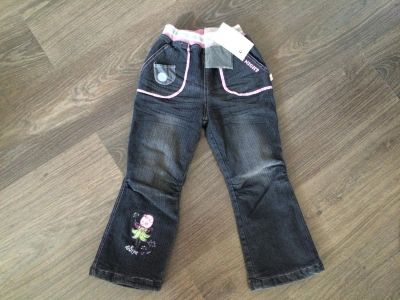 Лот: 6083198. Фото: 1. Новые утепленные джинсы для девочки... Брюки, шорты, джинсы