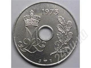Лот: 352445. Фото: 1. Дания. 25 оре 1973г. Европа