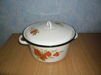 Лот: 12718952. Фото: 1. Новая советская эмалированная... Кастрюли