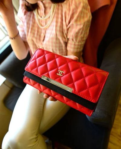 Лот: 5124866. Фото: 1. Женский кошелек Chanel Red. Бумажники, кошельки, портмоне