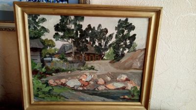 Лот: 14722244. Фото: 1. Этюд, масло, ДВП. 39х50 . Автор... Картины, гравюры