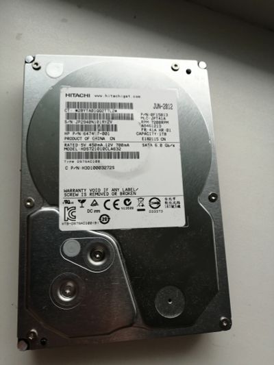 Лот: 15229996. Фото: 1. Hitachi (HDS721010CLA632) 1TB... Жёсткие диски (HDD)