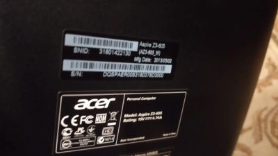 Лот: 21788124. Фото: 1. Нерабочий моноблок Acer z3-605... Моноблоки