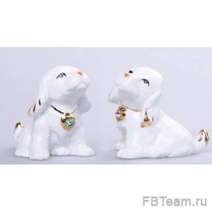 Лот: 10550466. Фото: 1. DIN3058 (1-96) Набор из 2-х собачек... Фигурки, статуэтки