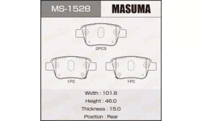Лот: 17646594. Фото: 1. Тормозные колодки МS-1528 MASUMA... Тормозная система