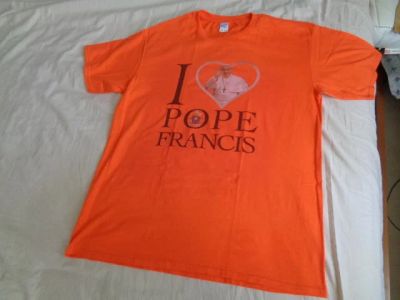 Лот: 10129876. Фото: 1. футболка Ватикан " Я люблю Папу... Футболки