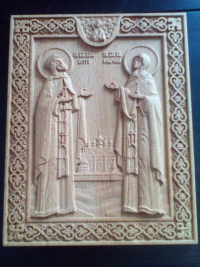 Лот: 9000910. Фото: 1. Икона Святые Петр и Феврония. Иконы