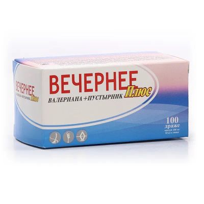 Лот: 24004073. Фото: 1. Вечернее Плюс Валериана+Пустырник... Лекарства