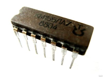 Лот: 14841855. Фото: 1. КМ155ЛА7 микросхема, аналог SN7422N. Микросхемы