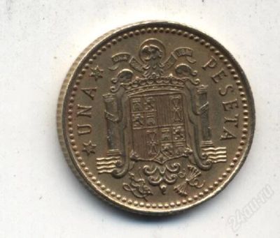 Лот: 1247690. Фото: 1. Монета Испании "1 песета" 1966... Европа