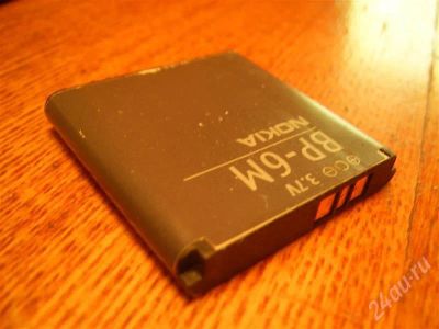 Лот: 255804. Фото: 1. АКБ Nokia BP-6M. Кнопочные мобильные телефоны