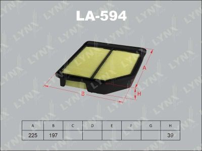 Лот: 13357255. Фото: 1. Lynx LA-594 Воздушный фильтр. Расходные материалы