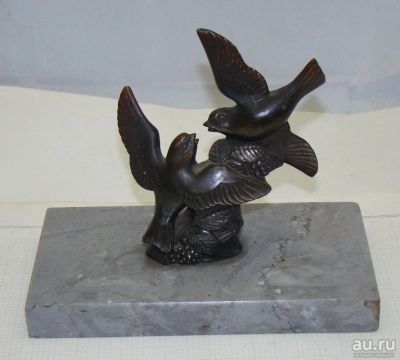 Лот: 17685082. Фото: 1. Скульптура старинная фигурка Птицы... Другое (антиквариат)