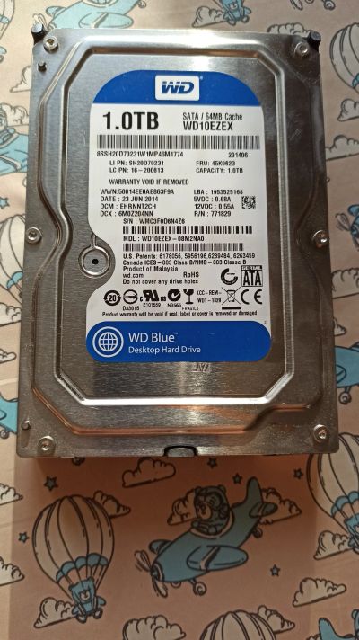 Лот: 16608601. Фото: 1. Жёсткий диск 1Тб WD10EZEX. Жёсткие диски (HDD)