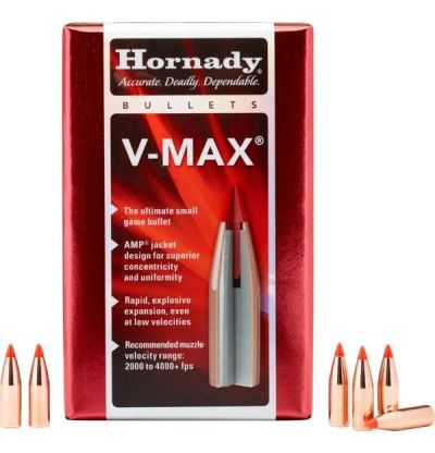 Лот: 25671544. Фото: 1. Пуля Hornady V-Max .224 53gr/3... Патроны