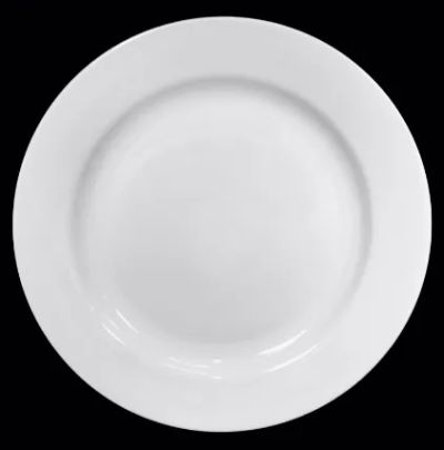 Лот: 19542191. Фото: 1. Тарелка фарфоровая, плоская белая... Тарелки, блюда, салатники